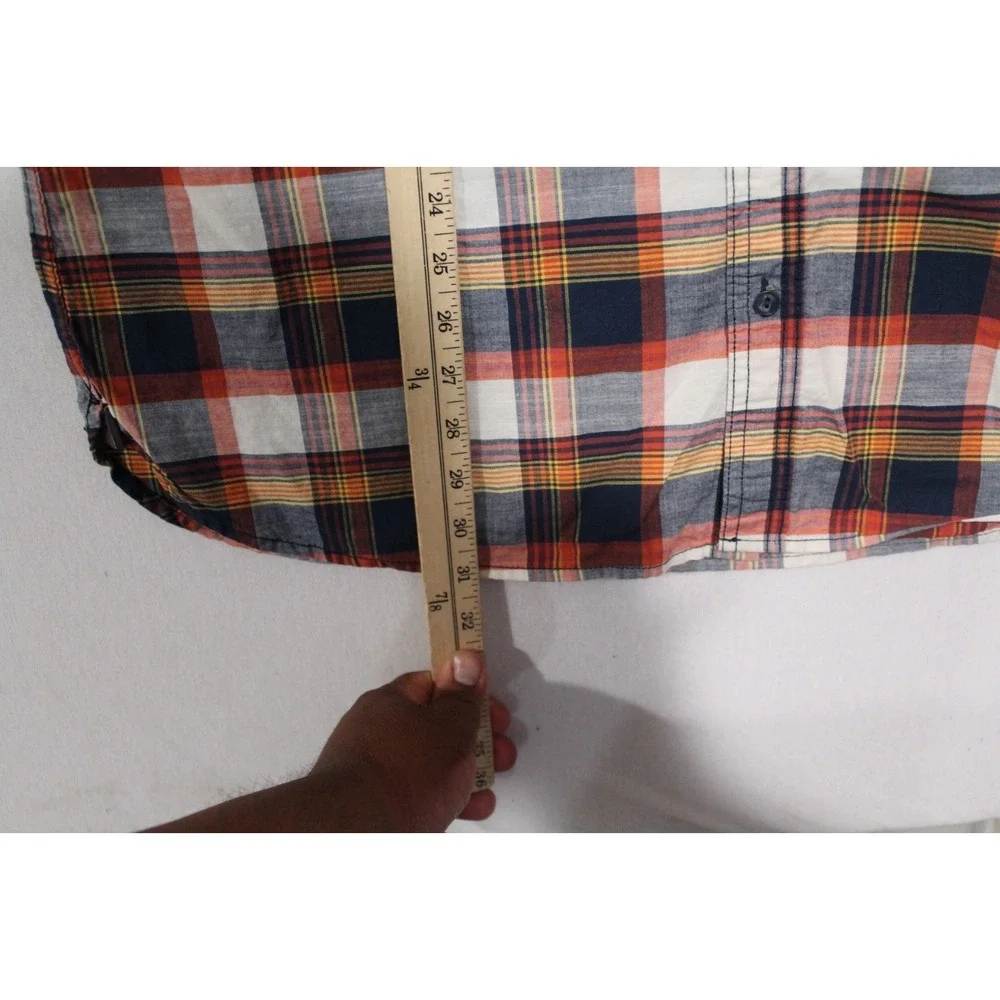 Levi Strauss Blue Shirt Men XXL Button Down Madra Plaid Casual Pearl Snap